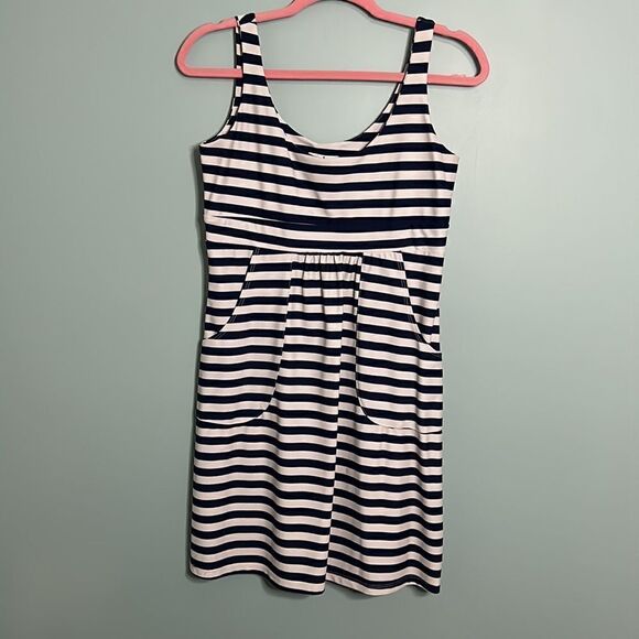 Jude Connally Navy White Stripe Dress - Picture 2 of 8